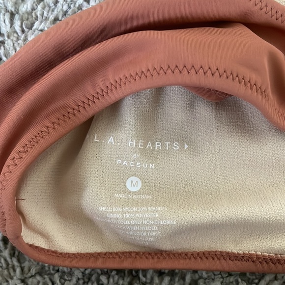 Pacsun orange/tan bathing bikini top - Picture 3 of 4